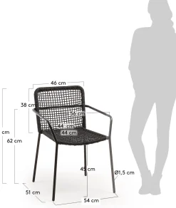 Sale Kave Home Ellen Tuinstoel Zwart