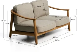 New Kave Home Elunda Tuinbank Naturel