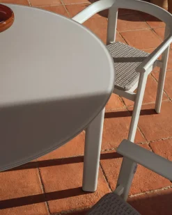 Clearance Kave Home Erice Ronde Tuintafel Ecru