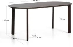 New Kave Home Erice Tuintafel Bruin