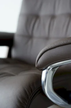 Best Stressless Erik L Relaxfauteuil + Hocker Black