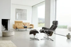 Best Stressless Erik L Relaxfauteuil + Hocker Black