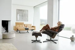Online Stressless Erik M Relaxfauteuil + Hocker Cognac