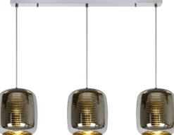 Discount Lucide Eryn Hanglamp Chroom, Goud