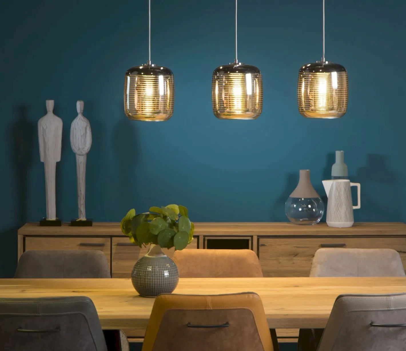 Discount Lucide Eryn Hanglamp Chroom, Goud