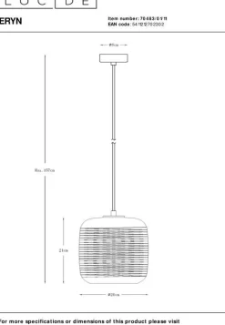Discount Lucide Eryn Hanglamp Chroom, Goud