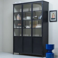 Sale WOOOD Exhibit 3-deurs Vitrinekast Black