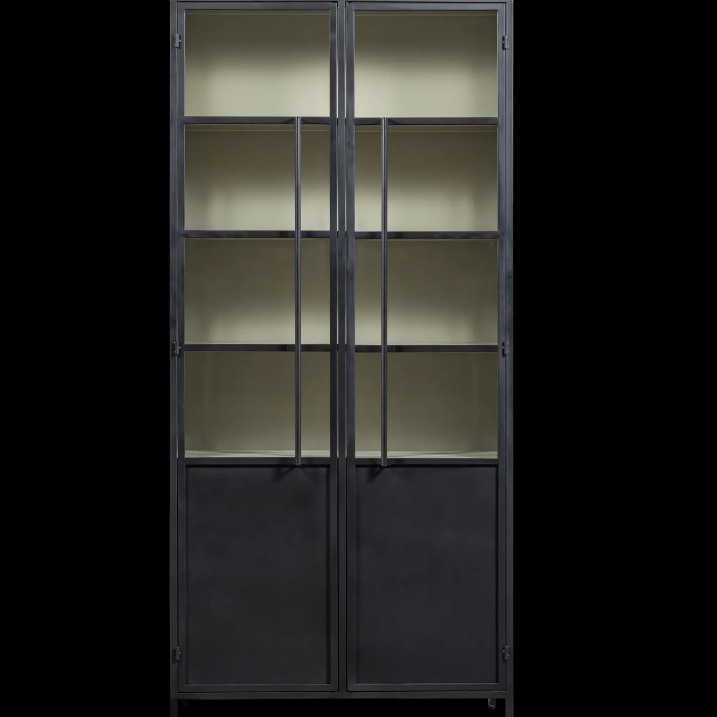 Hot WOOOD Exhibit 2-deurs Vitrinekast Black