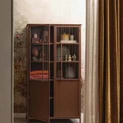 Clearance WOOOD Exhibit 2-deurs Vitrinekast Tan
