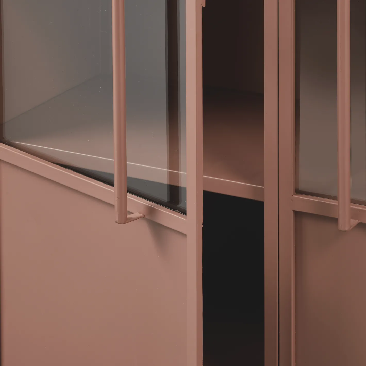 Clearance WOOOD Exhibit 2-deurs Vitrinekast Tan