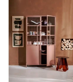 Clearance WOOOD Exhibit 2-deurs Vitrinekast Tan
