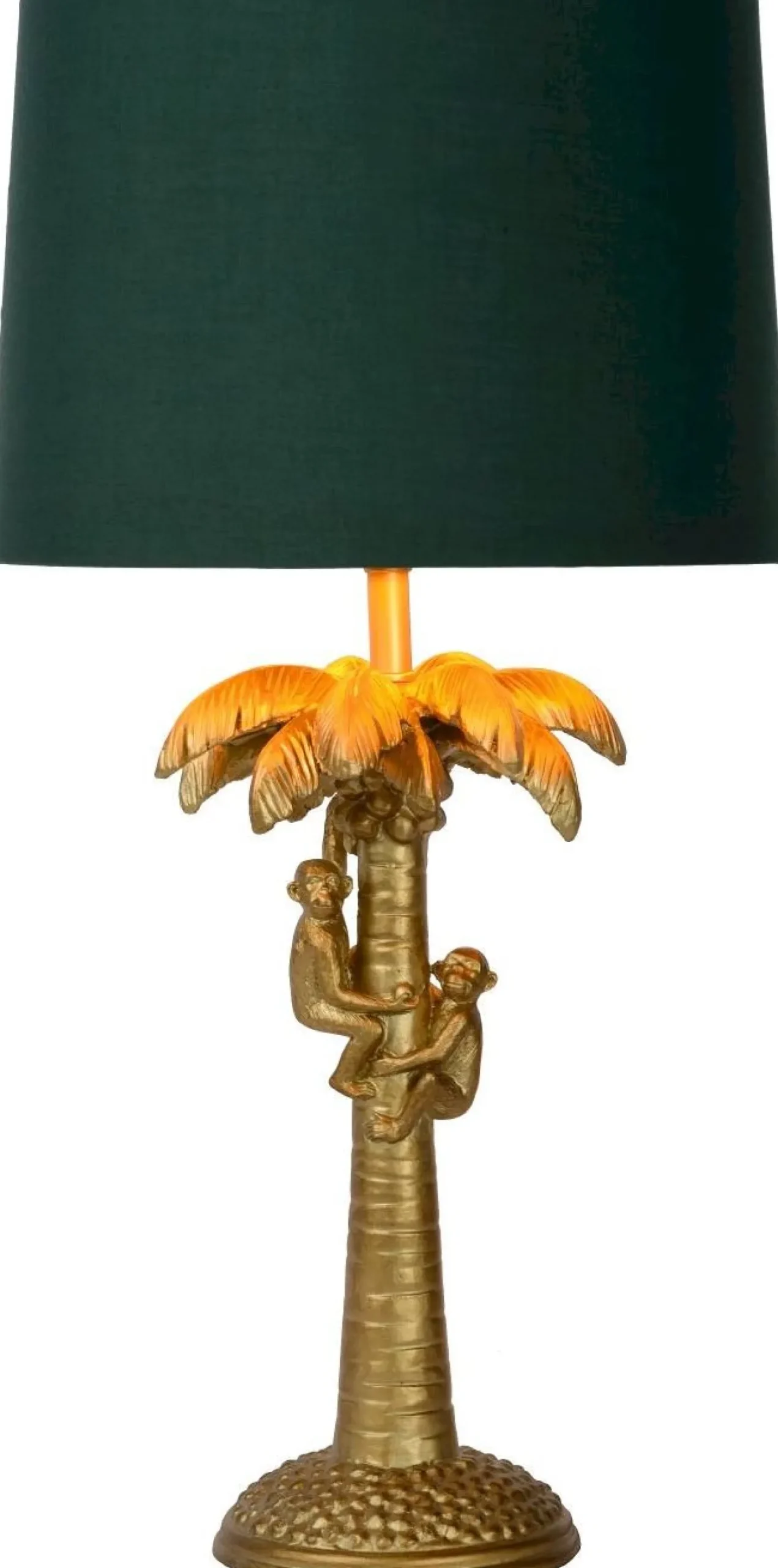 Discount Lucide Extravaganza Coconut Tafellamp Goud, Groen