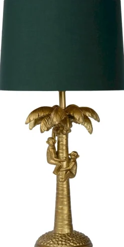 Discount Lucide Extravaganza Coconut Tafellamp Goud, Groen