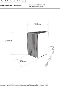 Clearance Lucide Extravaganza Livret Tafellamp Zwart, Goud