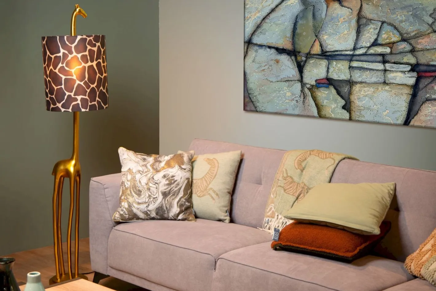 New Lucide Extravaganza Miss Tall Vloerlamp Goud, Bruin