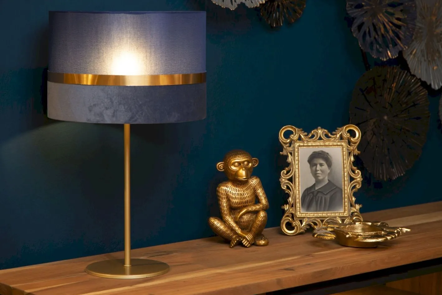 Sale Lucide Extravaganza Tusse Tafellamp Blauw, Goud