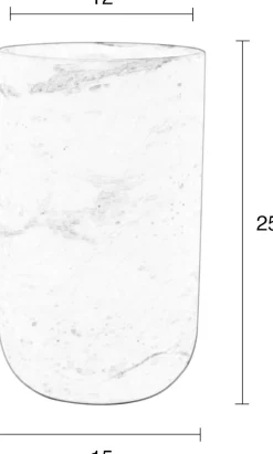 Best Zuiver Fajen Marble Vaas White