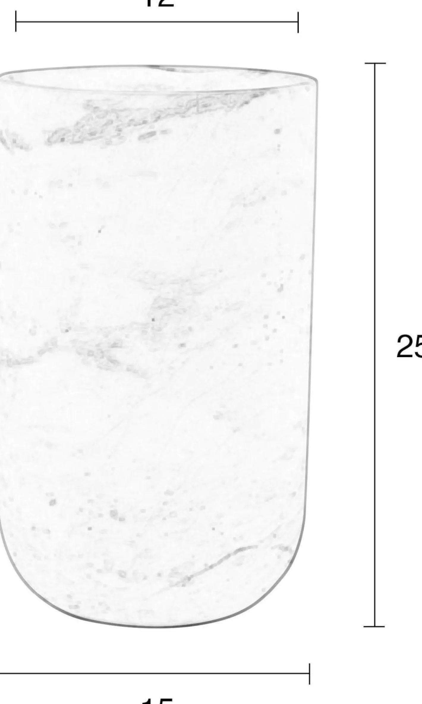 Outlet Zuiver Fajen Marble Vaas Black