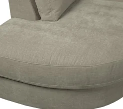 Online vtwonen Family 1-zits ronde hoek links Elementenbank Warm Grey