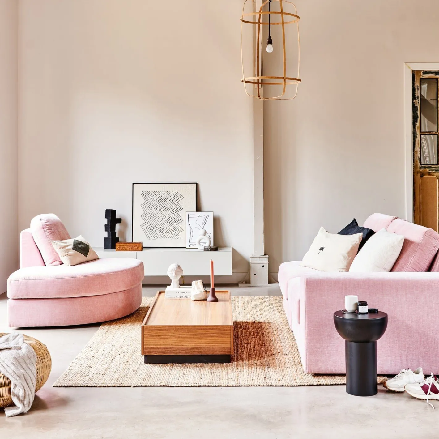 Clearance vtwonen Family 1-zits ronde hoek links Elementenbank Pink