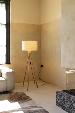 Discount Zuiver Fan Bamboo Vloerlamp Naturel
