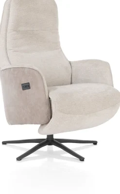 Outlet Henders en Hazel Felino Incl. Accu Relaxfauteuil Kiezel
