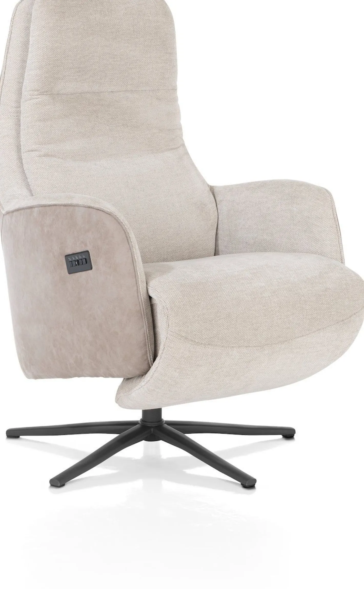 Outlet Henders en Hazel Felino Incl. Accu Relaxfauteuil Kiezel