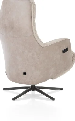 Outlet Henders en Hazel Felino Incl. Accu Relaxfauteuil Kiezel