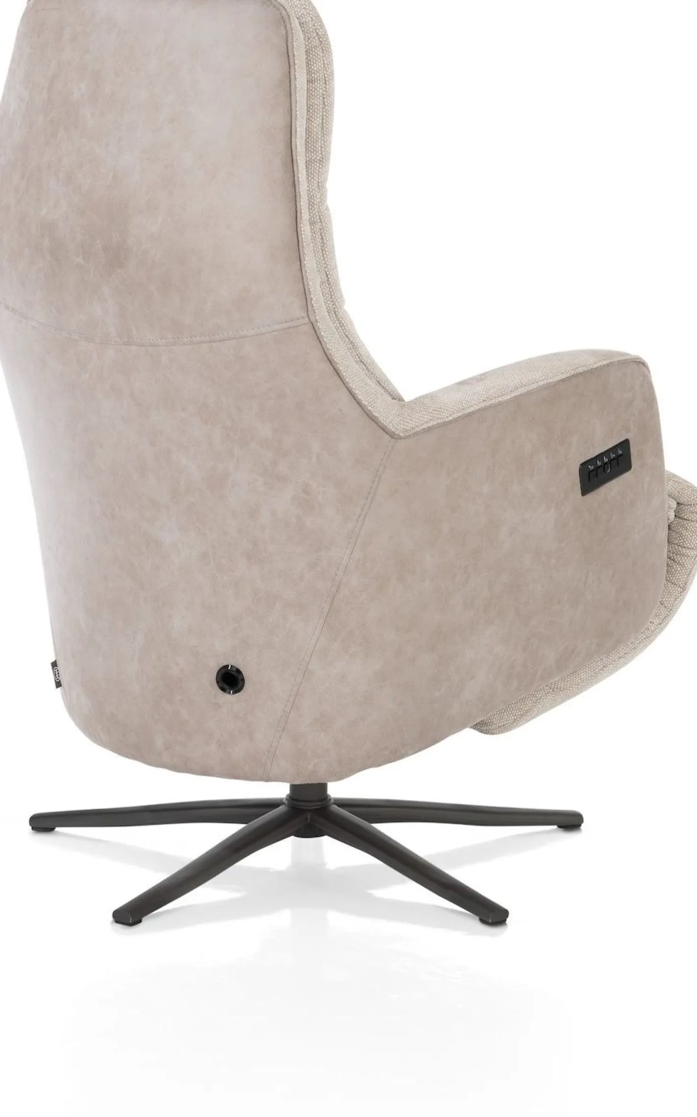 Outlet Henders en Hazel Felino Incl. Accu Relaxfauteuil Kiezel