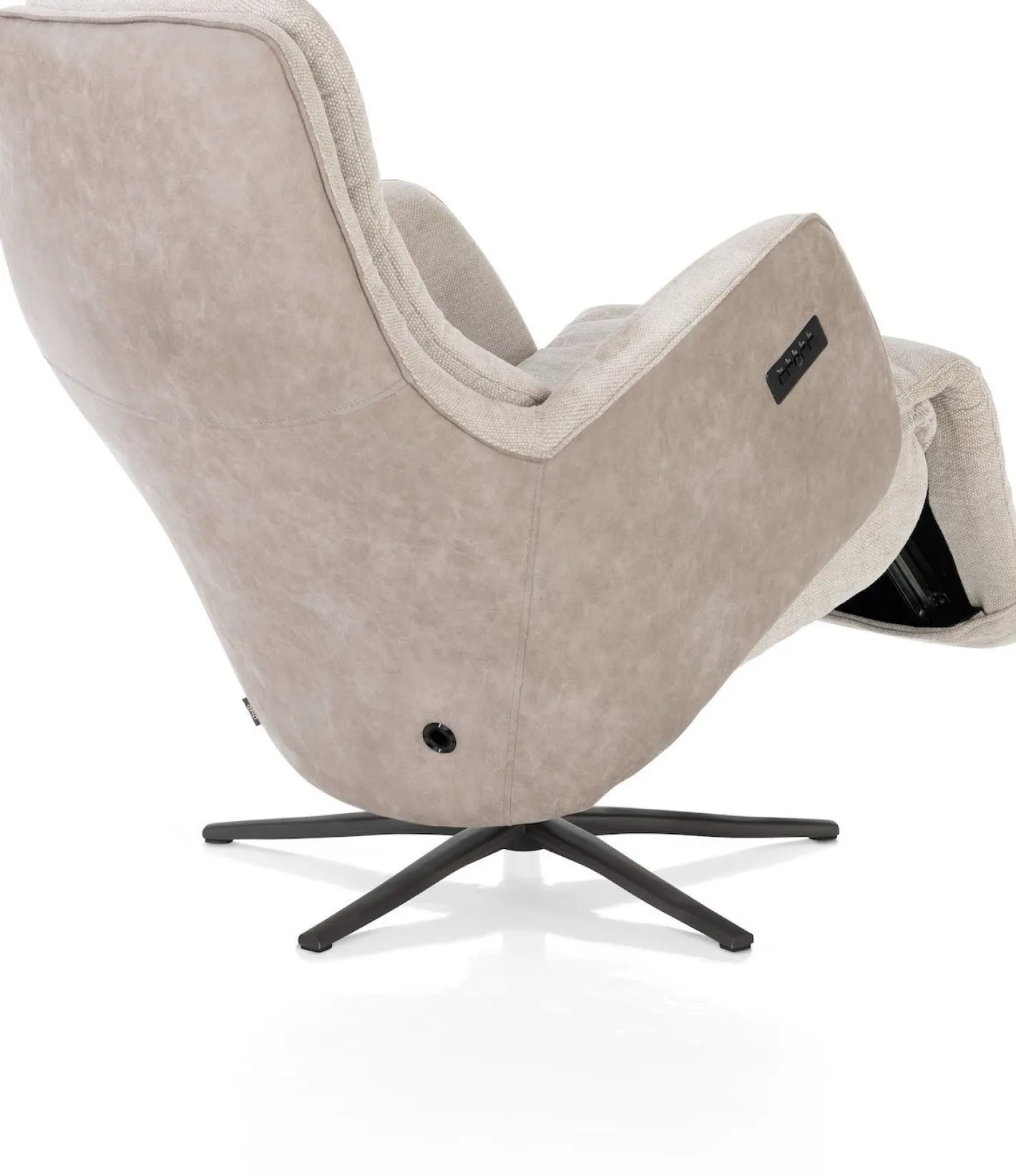 Outlet Henders en Hazel Felino Incl. Accu Relaxfauteuil Kiezel