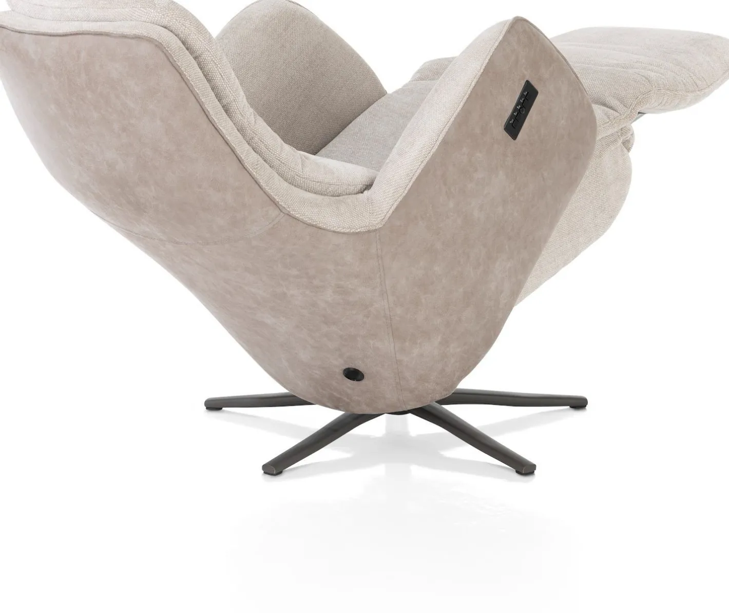 Outlet Henders en Hazel Felino Incl. Accu Relaxfauteuil Kiezel