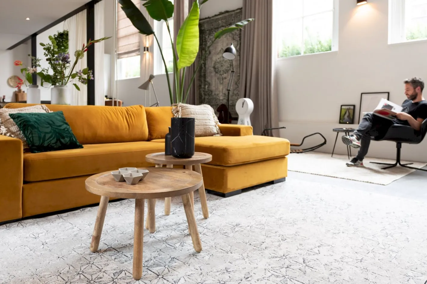 Outlet Zuiver Fiep Links Hoekbank OCHRE