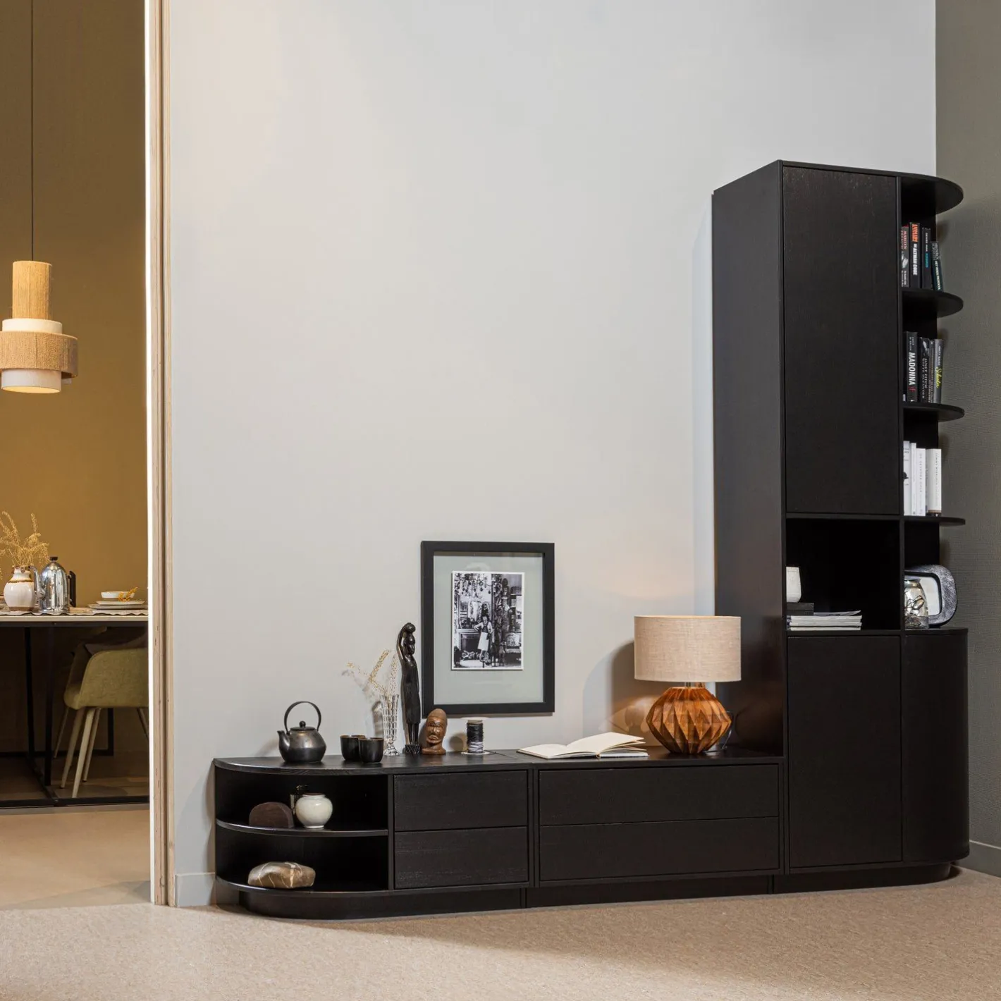Outlet WOOOD Finca Links TV-meubel Deep Black