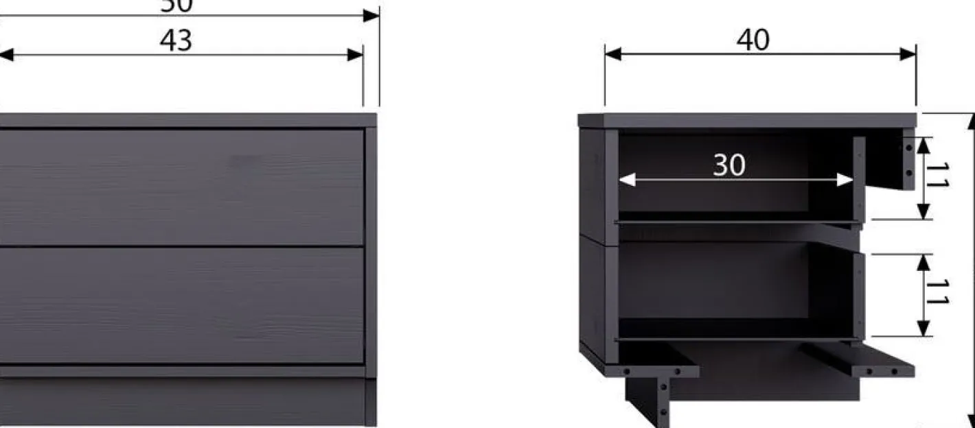 Outlet WOOOD Finca TV-meubel Deep Black
