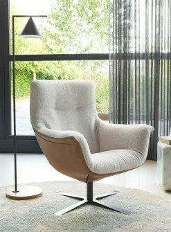 Clearance LABEL Vandenberg First Lady Fauteuil Stone, Naturel