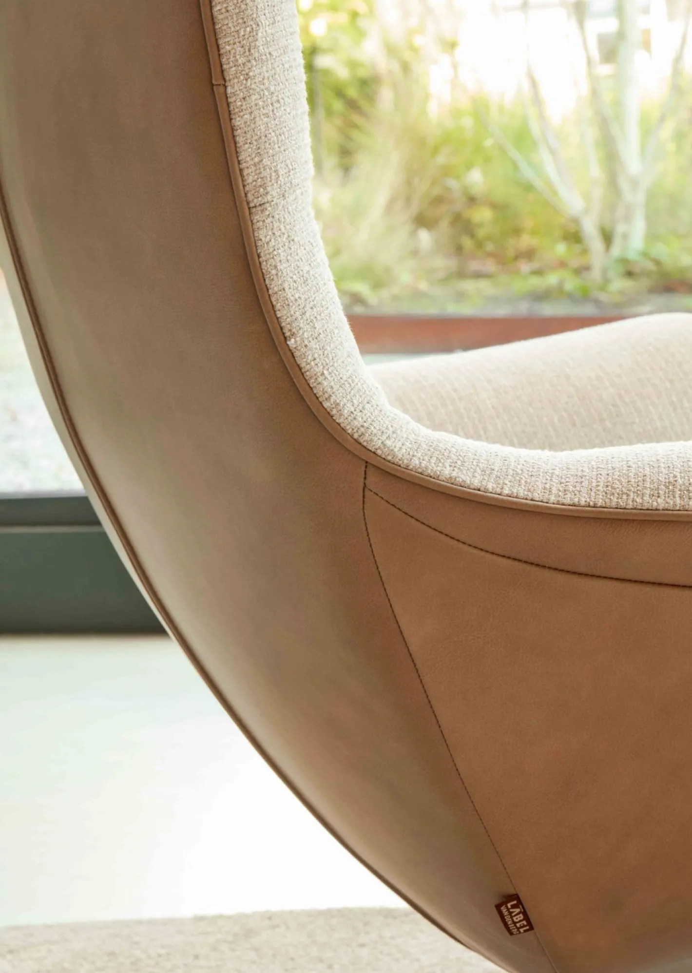Clearance LABEL Vandenberg First Lady Fauteuil Stone, Naturel