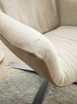 Clearance LABEL Vandenberg First Lady Fauteuil Stone, Naturel
