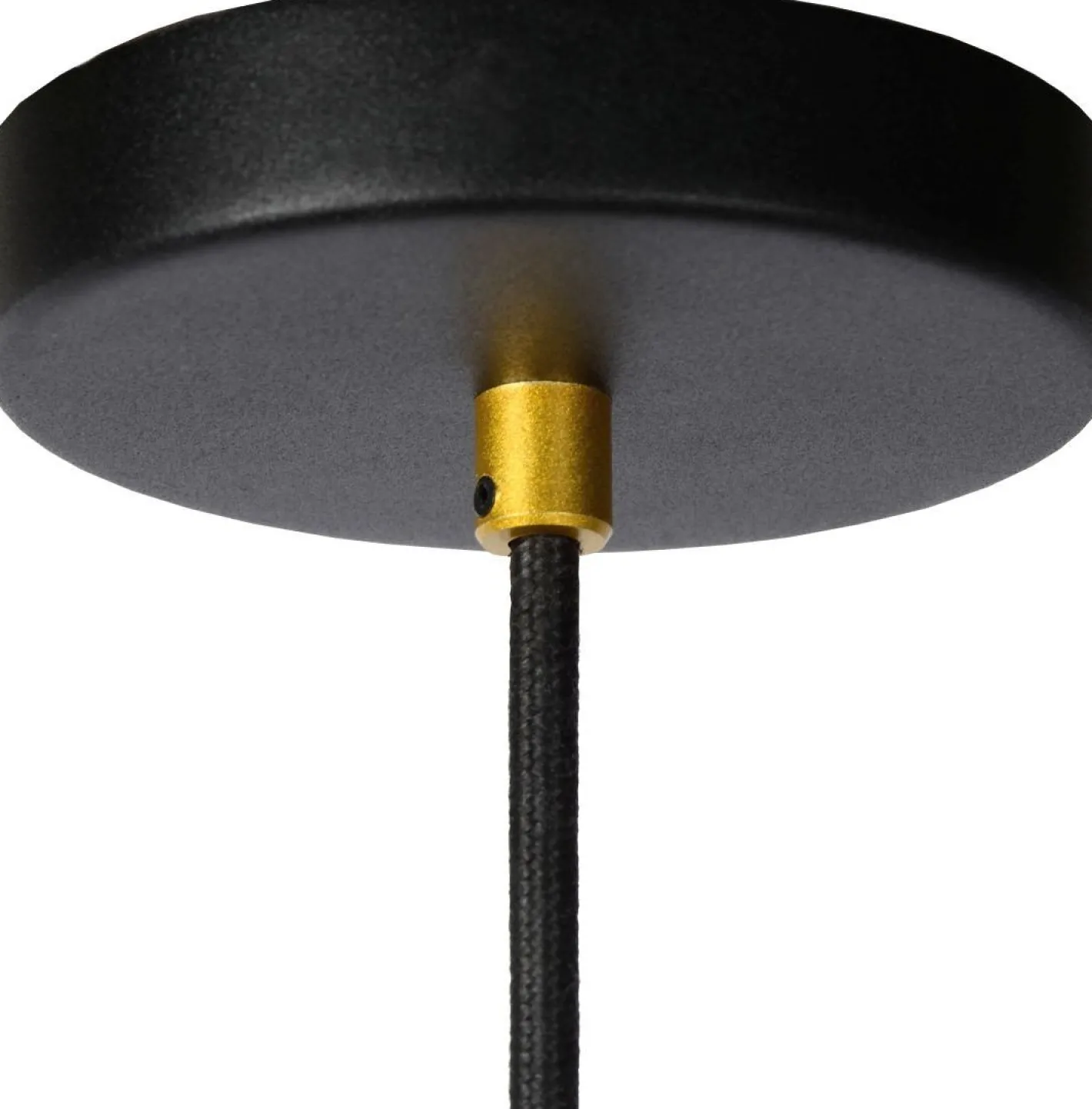 Discount Lucide Floris Hanglamp Zwart, Goud