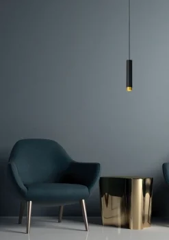 Discount Lucide Floris Hanglamp Zwart, Goud
