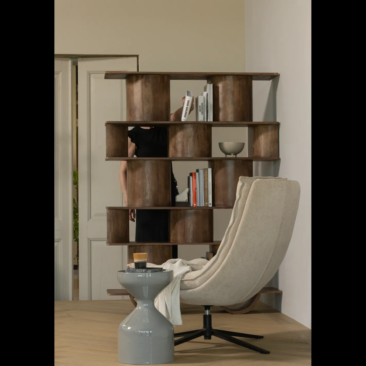 Sale WOOOD Floyd Bijzettafel Lichtgrijs
