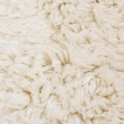 HKLIVING Fluffy Square Vloerkleed Natural Cream, Oranje