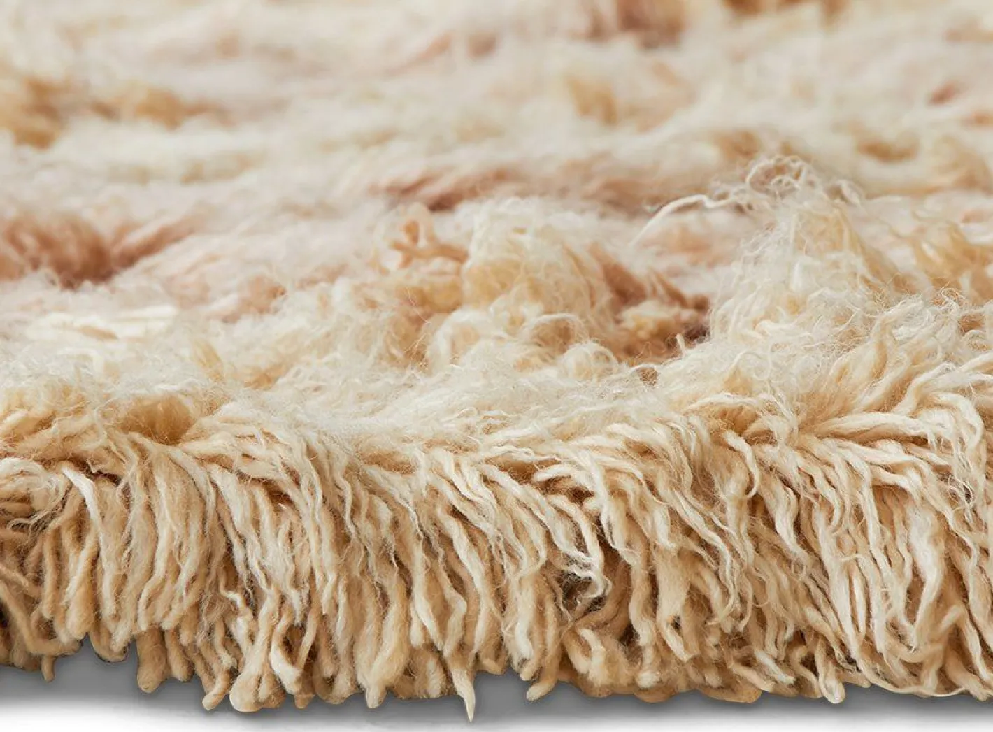 New HKLIVING Fluffy Square Vloerkleed Natural, Roze