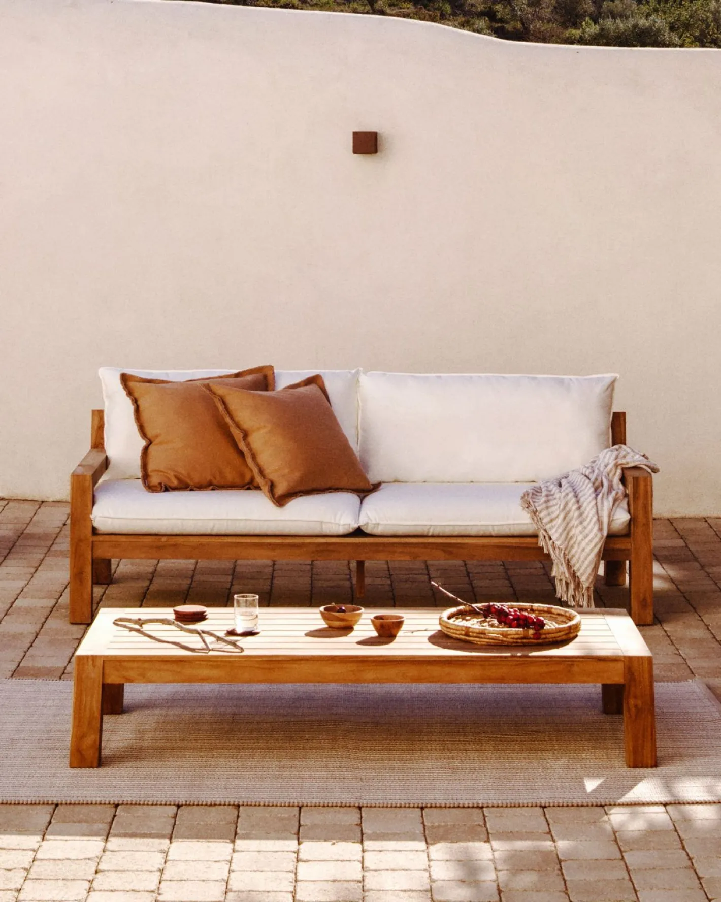 Discount Kave Home Forcanera Tuinbank Beige, Bruin
