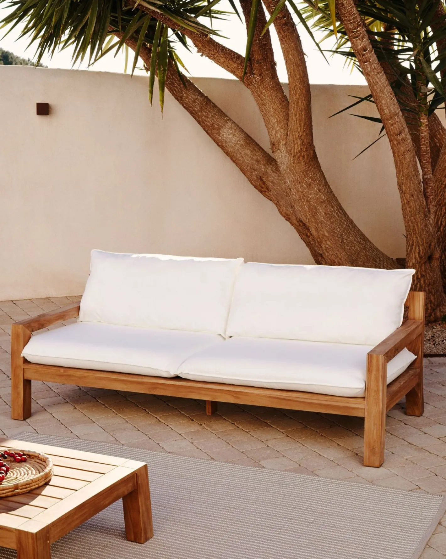 Discount Kave Home Forcanera Tuinbank Beige, Bruin