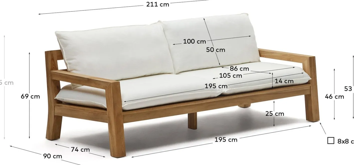Discount Kave Home Forcanera Tuinbank Beige, Bruin