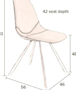 New Dutchbone Franky Eetkamerstoel Brown