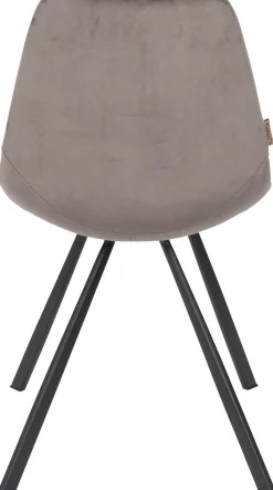 Discount Dutchbone Franky Velvet Eetkamerstoel Grey