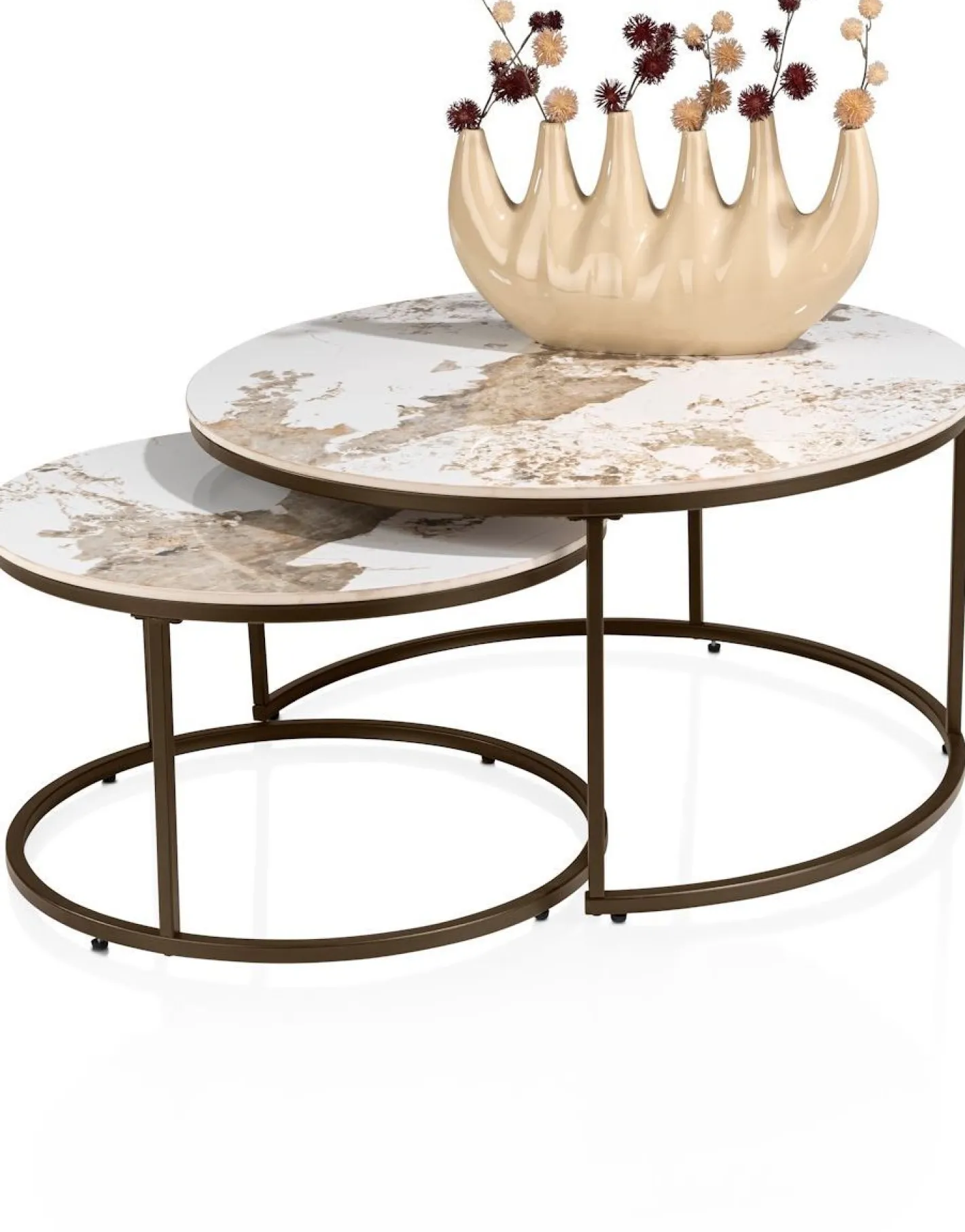 Hot Henders en Hazel Fusion Salontafelset Wit, Beige