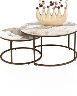 Hot Henders en Hazel Fusion Salontafelset Wit, Beige