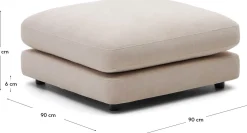 Outlet Kave Home Gala Hocker Beige